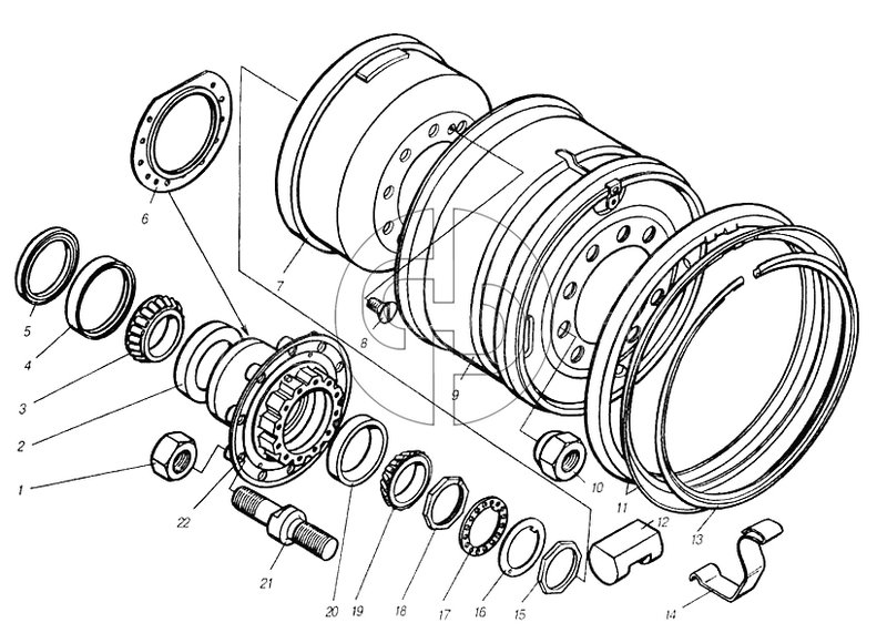 Колеса, ступицы колес (№11 на схеме)