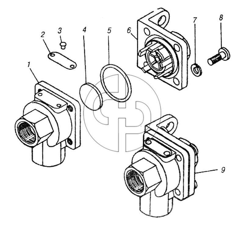 Клапан двухмагистральный перепускной (№9 на схеме)