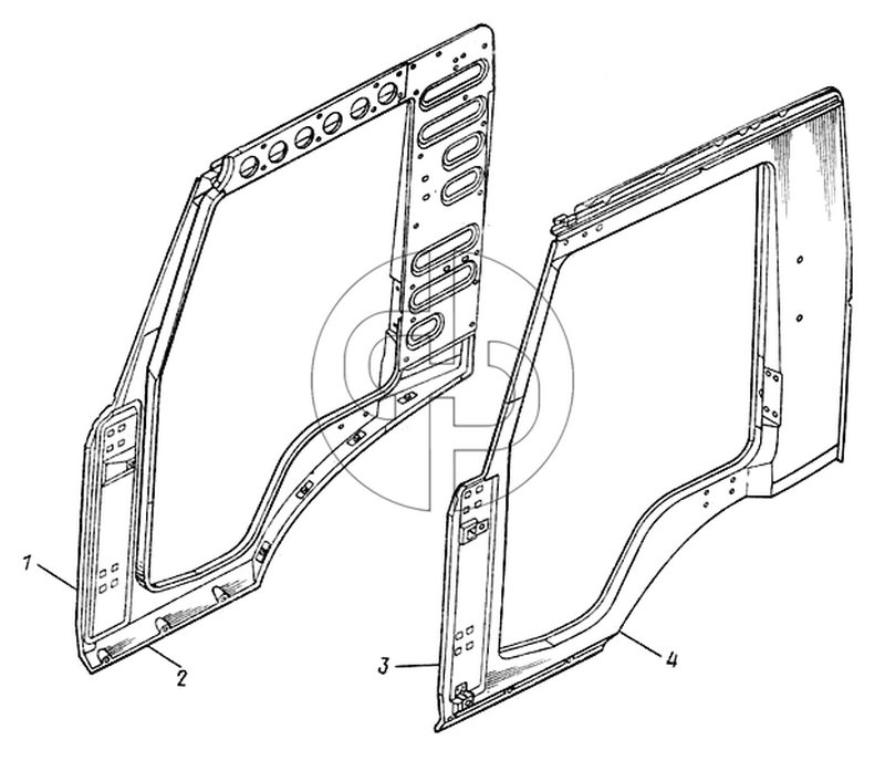 Боковина кабины левая 4310-5400011 и правая 4310-5400010 (№2 на схеме)