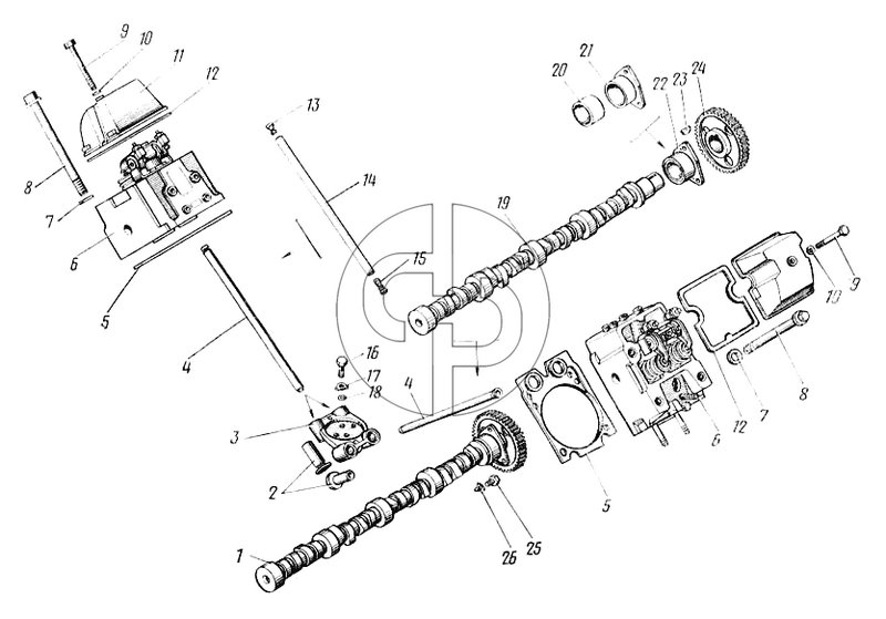 Газораспределительный механизм (№23 на схеме)