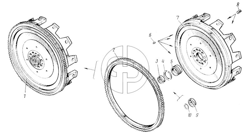 Маховик 740.1005115-10 (№8 на схеме)