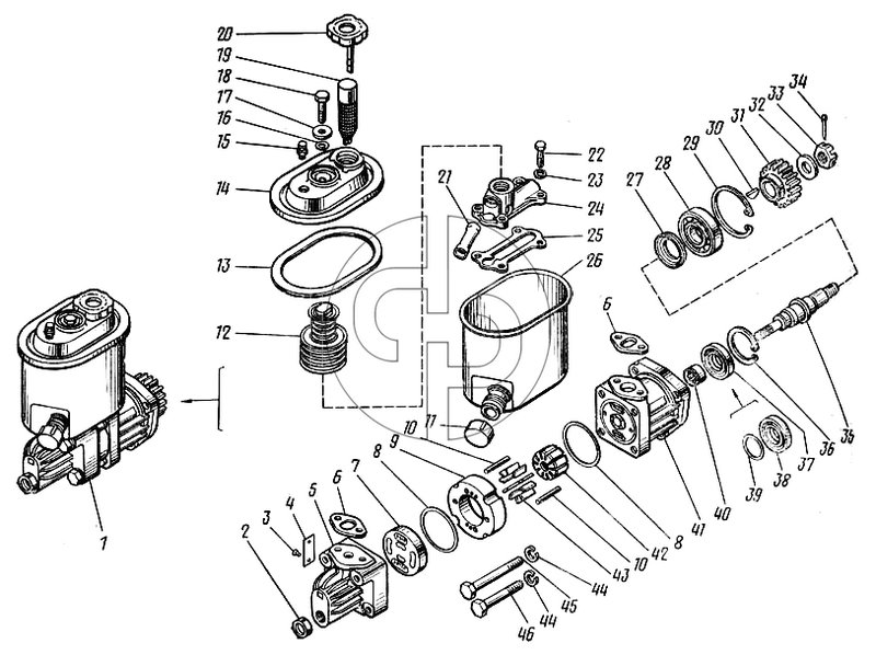 №13 (43101 - Насос гидроусилителя руля левого вращения 53212-3407200)