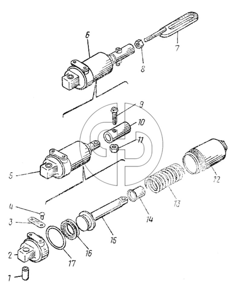 №5 (43101 - Цилиндр выключения подачи топлива пневматический 100-3570110)