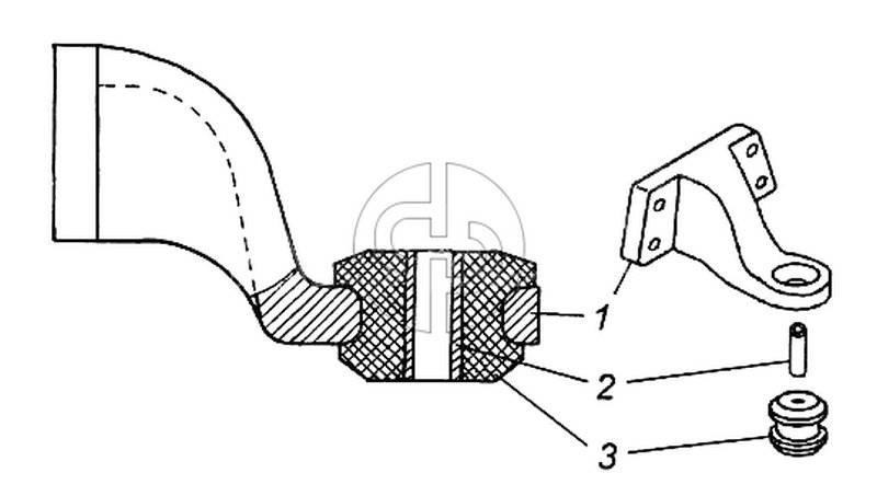 Кронштейн передней опоры силового агрегата в сборе (№3 на схеме)