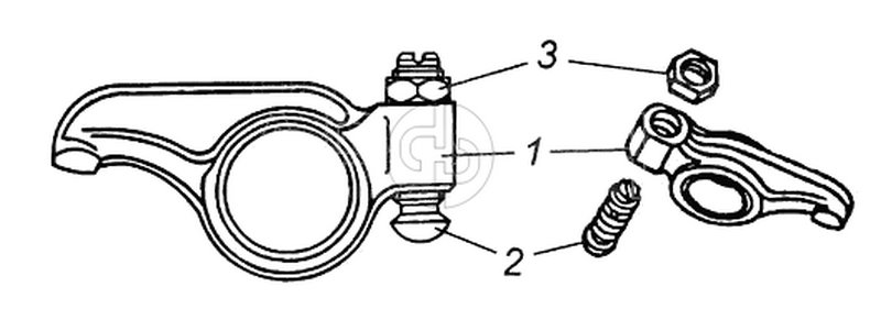 Коромысло клапана в сборе (№2 на схеме)