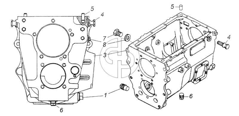 Картер коробки передач в сборе (№3 на схеме)