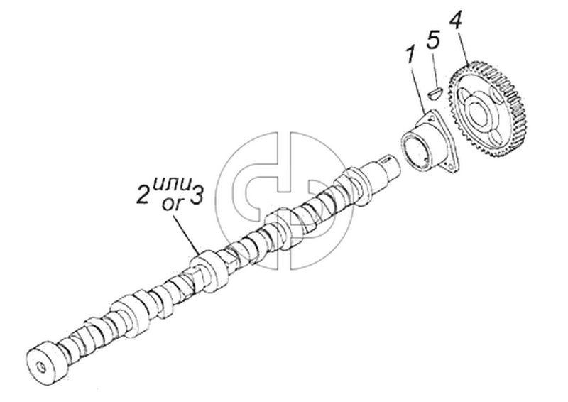Вал распределительный (№3 на схеме)