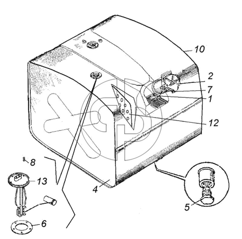 Бак топливный (№5 на схеме)