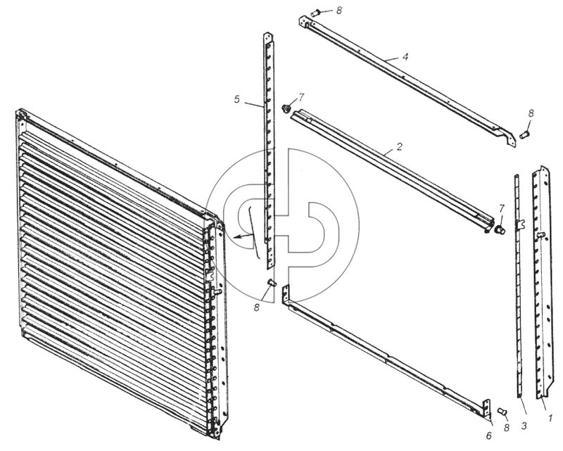 Жалюзи радиатора (№53205-1310110 на схеме)