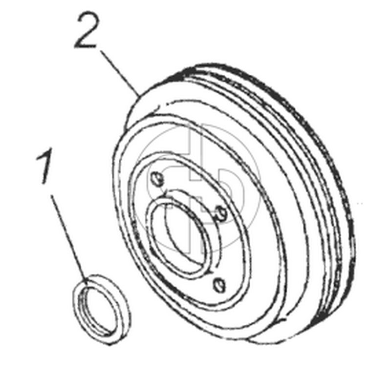 Шкив привода генератора с манжетой (№1 на схеме)
