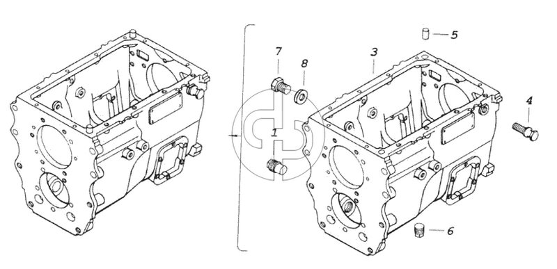 Картер коробки передач (№3 на схеме)