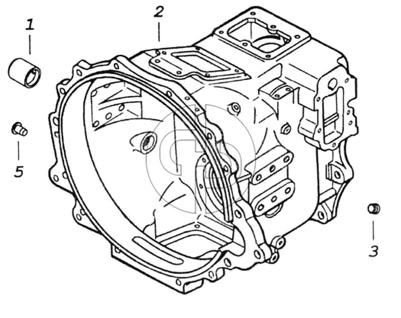 Картер делителя передач со втулками (№1 на схеме)