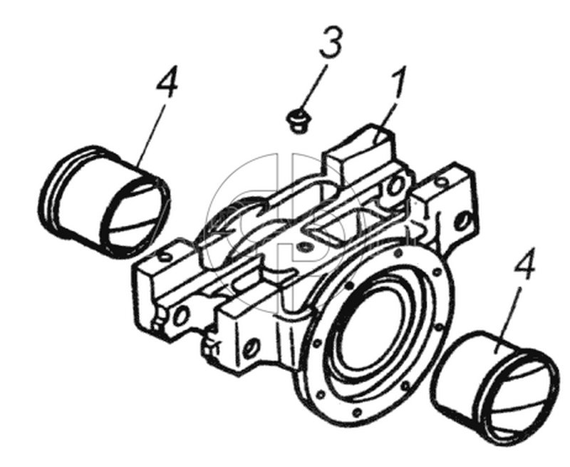 Башмак рессоры с втулками (№3 на схеме)