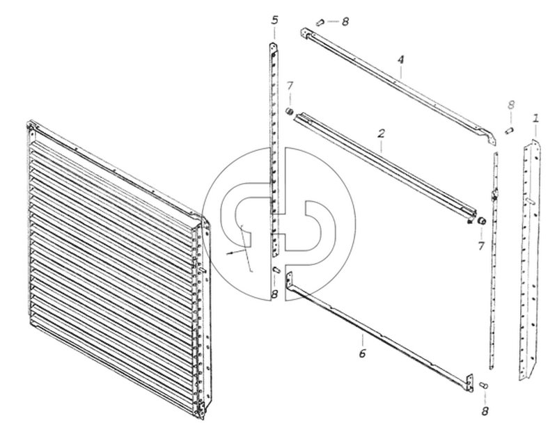 Жалюзи радиатора (№53205-1310110 на схеме)