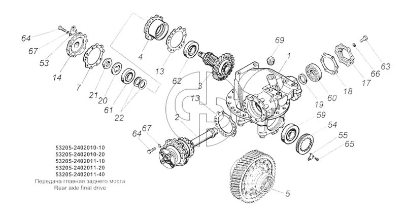 Передача главная заднего моста (№55 на схеме)