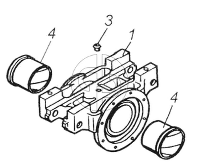 Башмак рессоры с втулками (№3 на схеме)