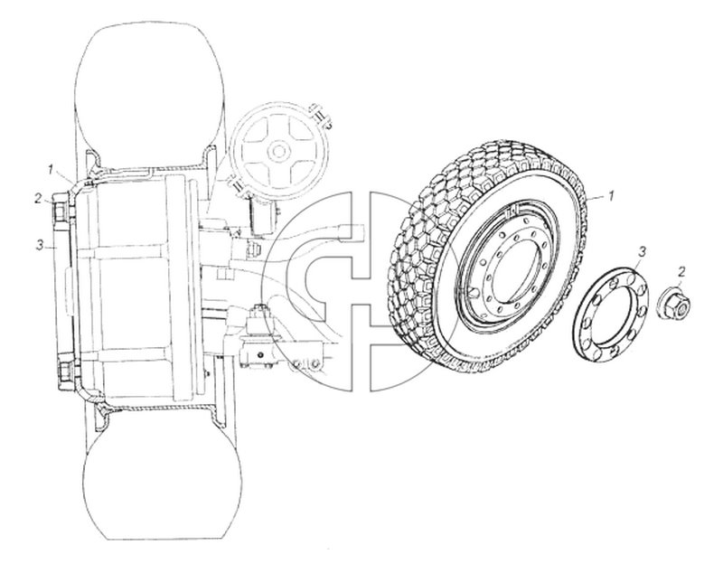 Установка передних колес (№2 на схеме)