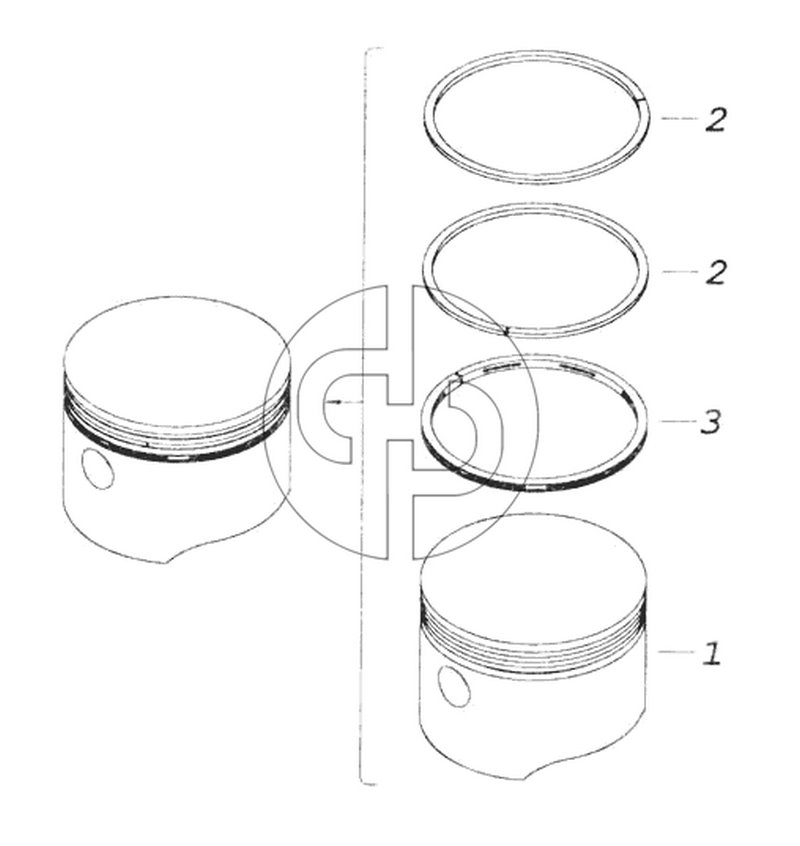 Поршень в сборе (№1 на схеме)