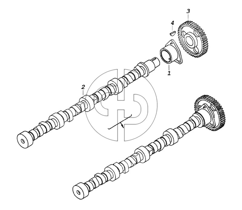 Распределительный вал (№1 на схеме)