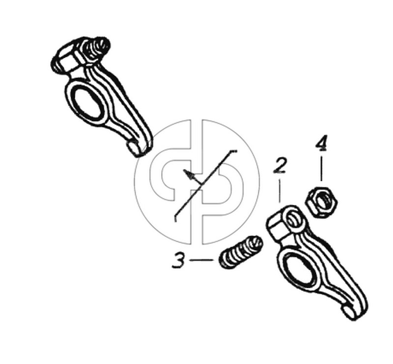 Коромысло клапана в сборе (№3 на схеме)