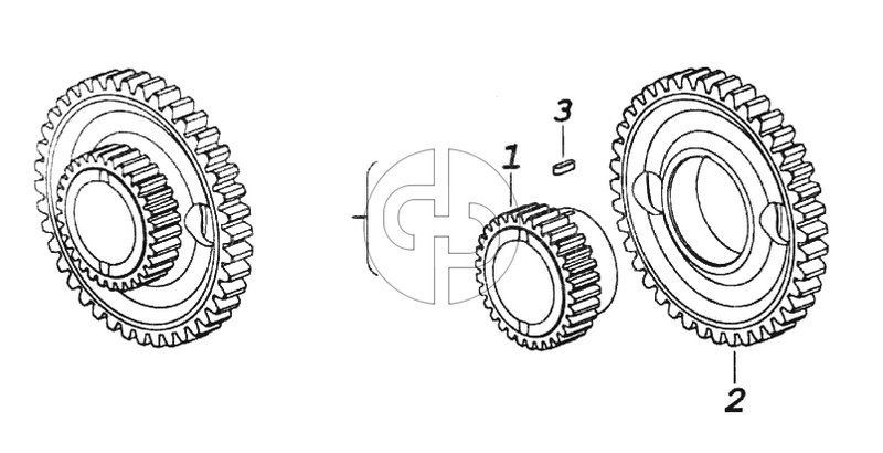 Шестерня ведущая в сборе (№3 на схеме)
