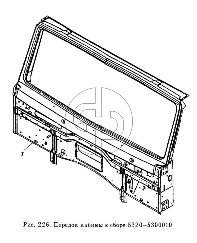 Передок кабины в сборе (№5320-5301046 на схеме)
