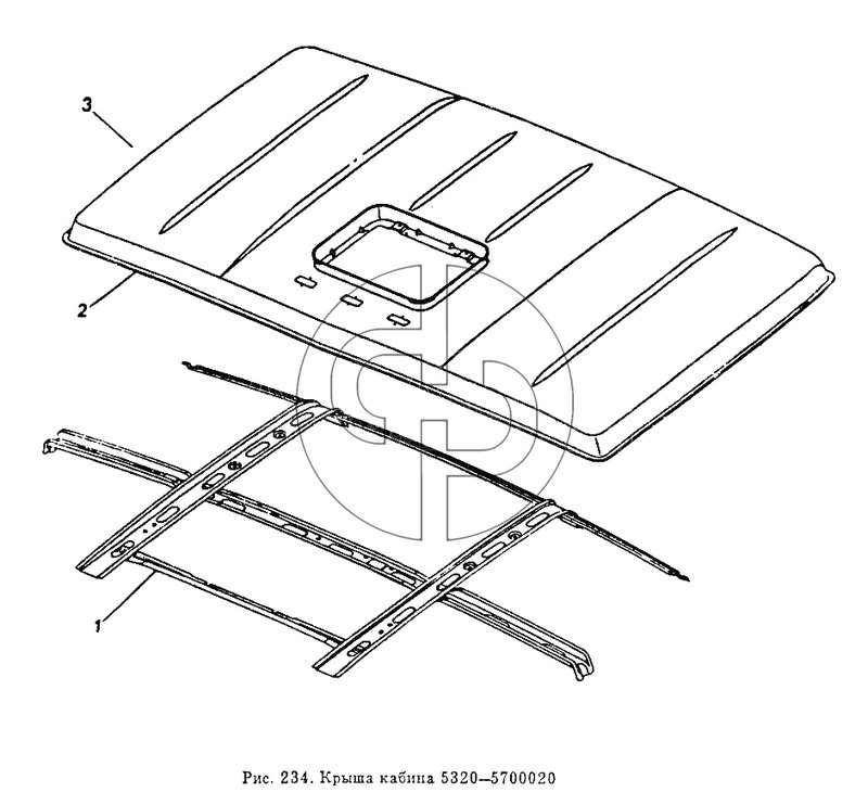 Крыша кабины (№864909 на схеме)