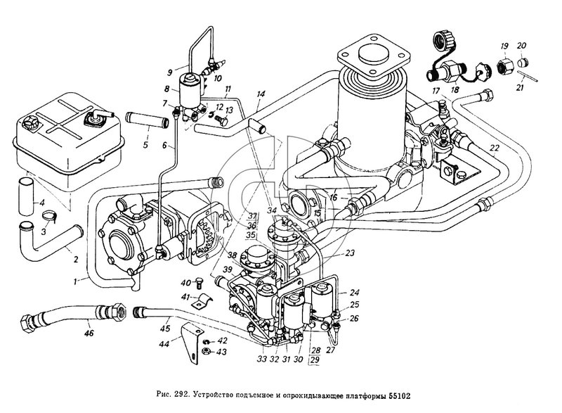 №5511-8607010 (5320 - Устройство подъемное и опрокидывающее платформы 55102)