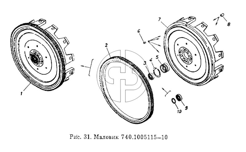 Маховик (№8 на схеме)