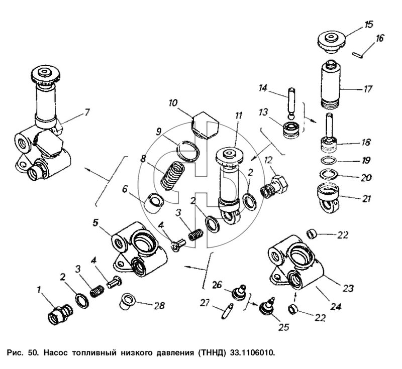 Насос топливный низкого давления (ТННД) (№25 на схеме)