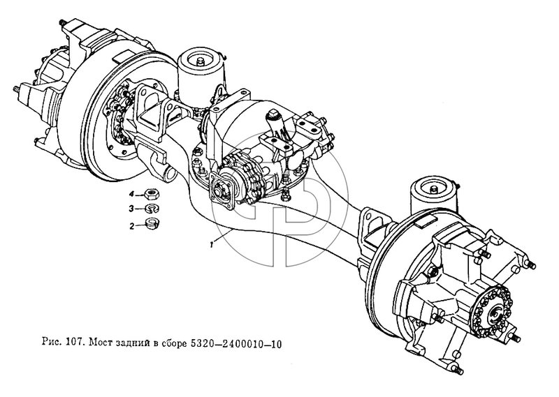 Мост задний в сборе (№2 на схеме)