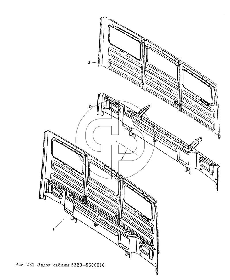 Задок кабины (№5410-5600010 на схеме)