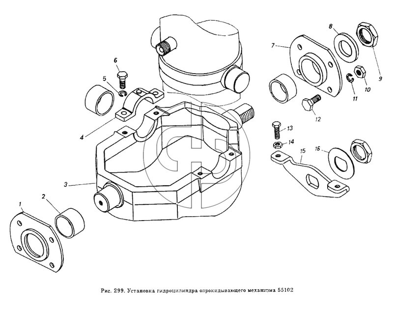 №15 (53212 - Установка гидроцилиндра опрокидывающего механизма)