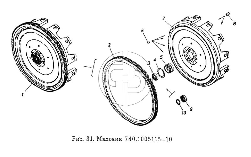 Маховик (№8 на схеме)