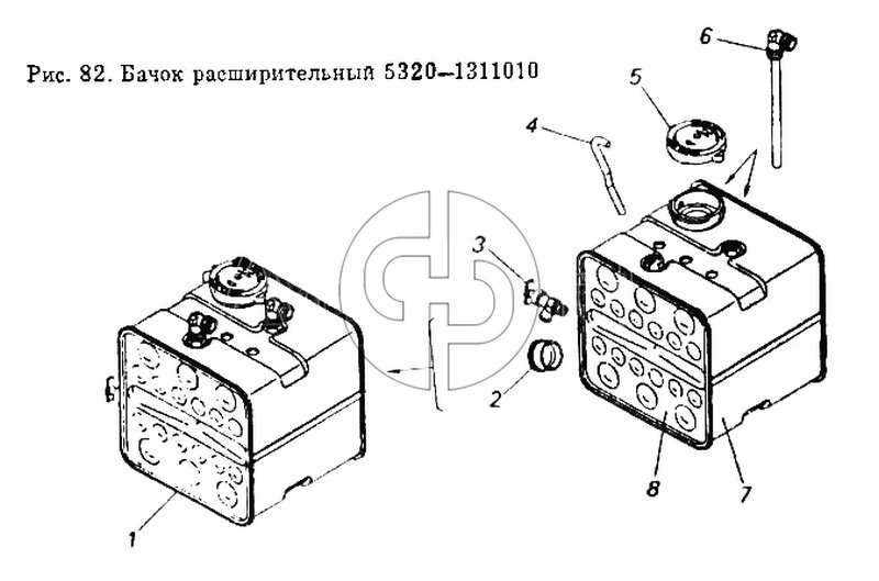 Бачок расширительный (№1 на схеме)