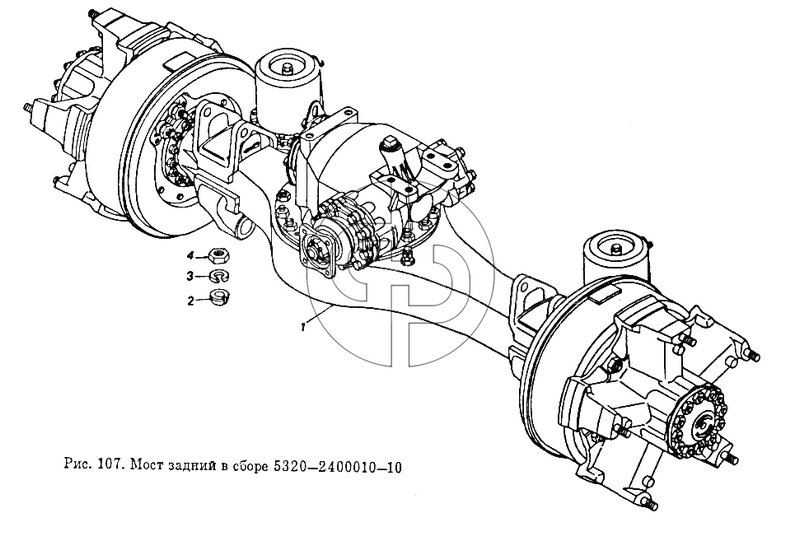 Мост задний в сборе (№2 на схеме)