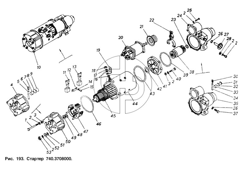 Стартер (№СТ142-3708830 на схеме)