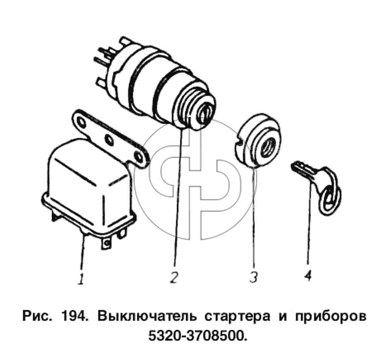 Выключатель стартера и приборов (№3 на схеме)