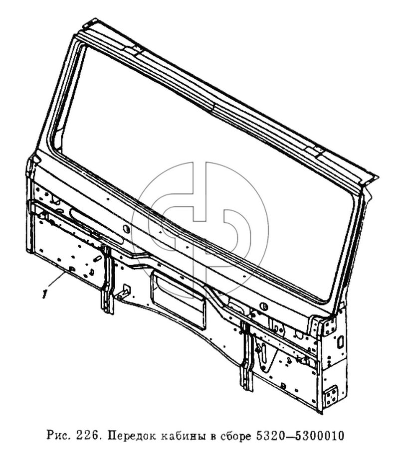 Передок кабины в сборе (№5320-5301046 на схеме)