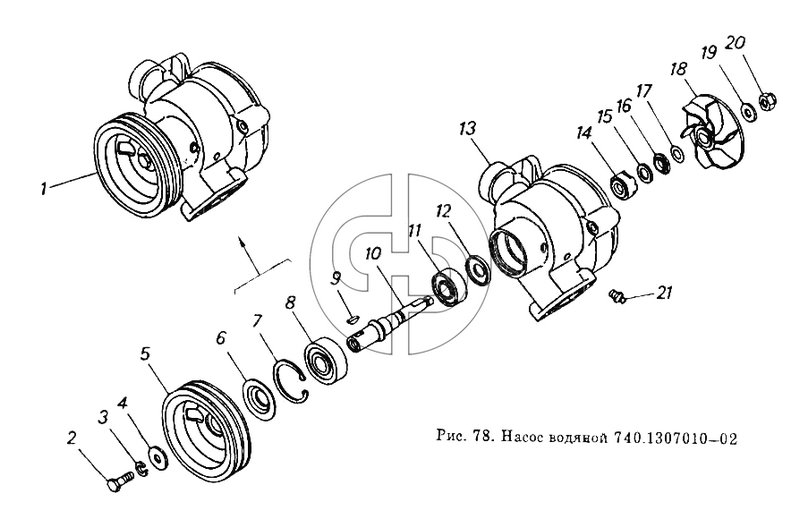 Насос водяной (№9 на схеме)
