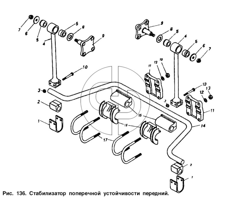 Стабилизатор поперечной устойчивости передний (№8 на схеме)