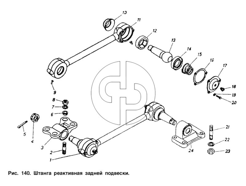 Штанга реактивная задней подвески (№18 на схеме)