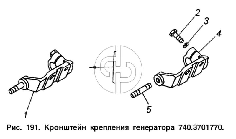 Кронштейн крепления генератора (№1 на схеме)