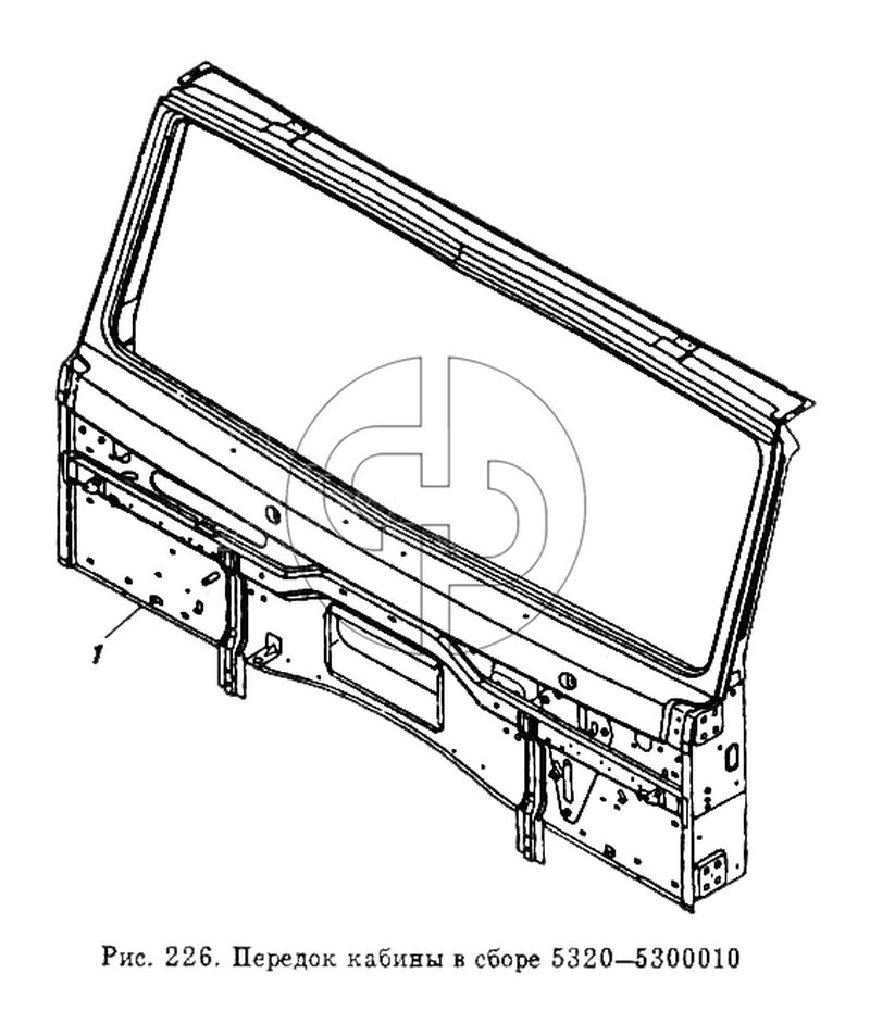 Передок кабины в сборе (№5320-5301046 на схеме)