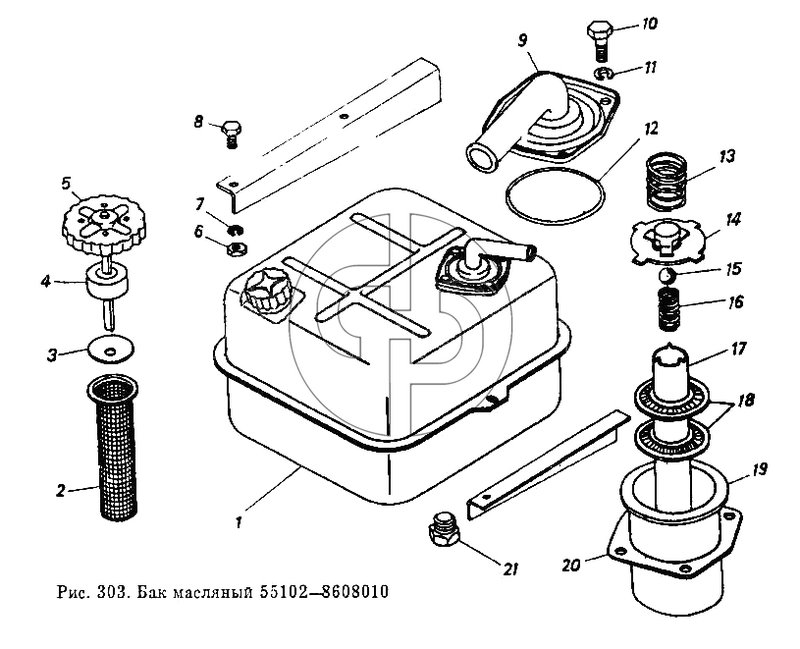 Бак масляный 55102-8608010 (№5 на схеме)