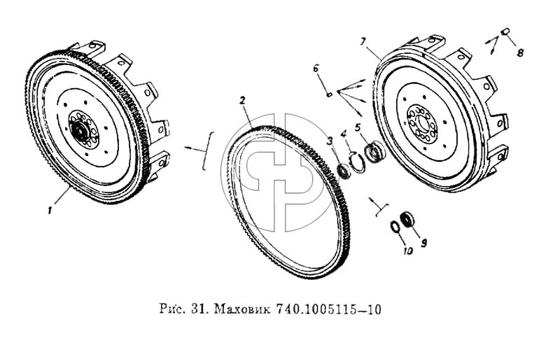 Маховик (№8 на схеме)