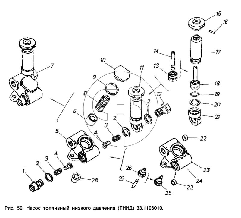Насос топливный низкого давления (ТННД) (№25 на схеме)