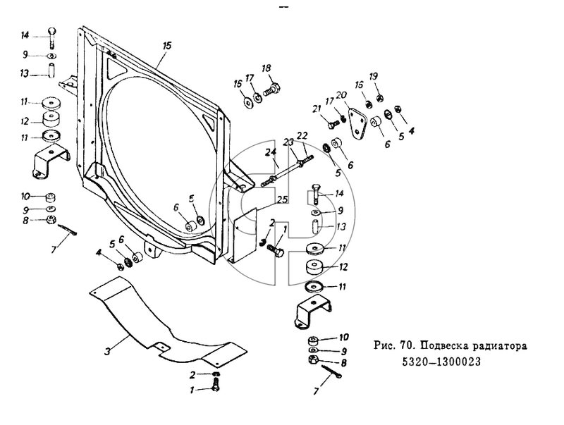 Подвеска радиатора (№24 на схеме)