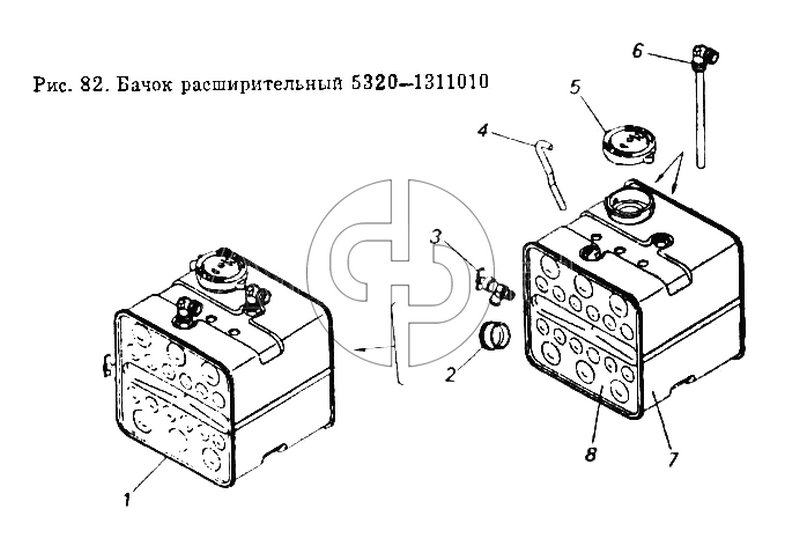 Бачок расширительный (№1 на схеме)