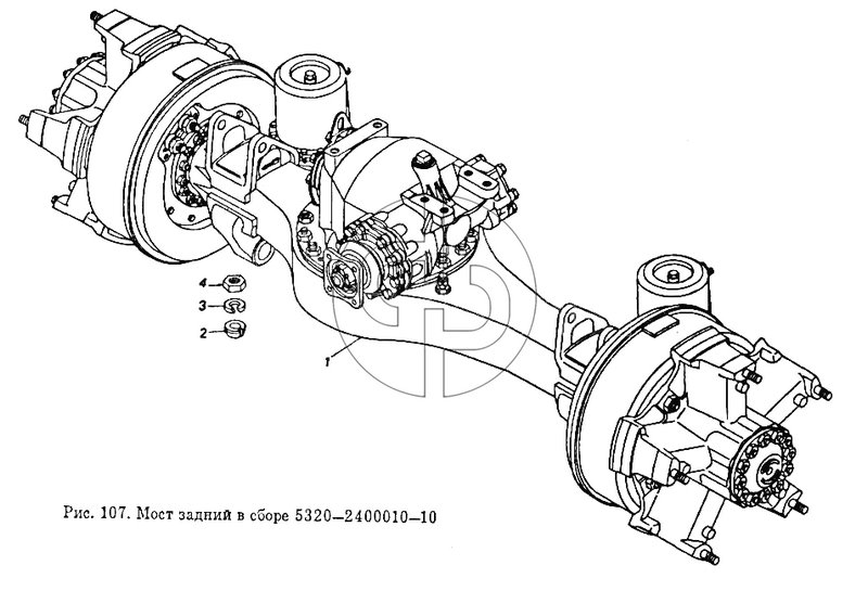 Мост задний в сборе (№2 на схеме)
